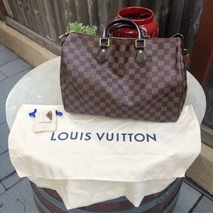 Authentic LV Damier Ebene Speedy 35